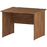 Impulse 1000mm Rectangular Desk, Panel End Leg, Walnut