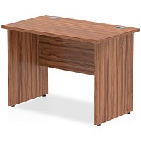 Impulse 1000mm Slim Rectangular Desk, Panel End Leg, Walnut Impulse 1000mm Slim Rectangular Desk, Panel End Leg, Walnut
