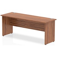 Impulse 1800mm Slim Rectangular Desk, Panel End Leg, Walnut