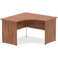 Impulse 1200mm Corner Desk, Panel End Leg, Walnut