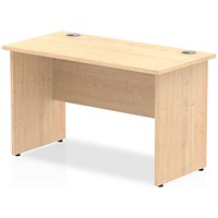 Impulse 1200mm Slim Rectangular Desk, Panel End Leg, Maple
