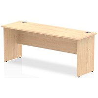 Impulse 1800mm Slim Rectangular Desk, Panel End Leg, Maple