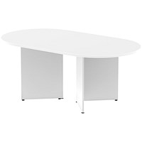 Impulse Arrowhead Boardroom Table, 1800mm Wide, White