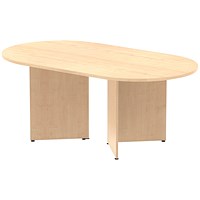 Impulse Arrowhead Boardroom Table, 1800mm Wide, Maple