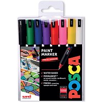Posca Uni Posca PC-1MR Paint Marker Fine Assorted (Pack of 8)