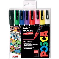 Posca Uni Posca PC-3M Paint Marker Fine Assorted (Pack of 8)