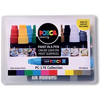 Posca Uni Posca PC-17K Paint Marker Chisel Assorted (Pack of 10)