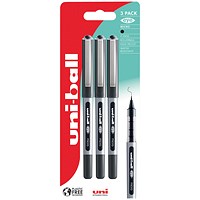 Uni-Ball Eye Micro UB-150 Rollerball Blister Pack Black (Pack of 3)