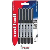Uni-Ball UB-150 Eye Rollerball Pen Fine Black (5 Pack)