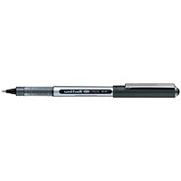 Uni-Ball Eye UB150 Rollerball Pen, Micro, 0.5mm Tip, 0.2mm Line, Black, Pack of 12