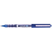 Uni-Ball Eye UB150 Rollerball Pen, Micro, 0.5mm Tip, 0.2mm Line, Blue, Pack of 12