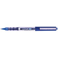 Uni-ball Eye UB150 Rollerball Pen, Micro, 0.5mm Tip, 0.2mm Line, Blue, Pack of 12