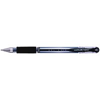 Uni-Ball UM151S SigNo Gel Rollerball, Comfort Grip, Black, Pack of 12