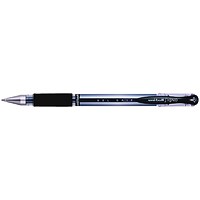 Uni-ball UM151S SigNo Gel Rollerball, Comfort Grip, Black, Pack of 12