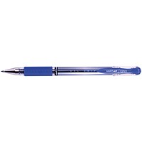 Uni-Ball UM151S SigNo Gel Rollerball, Comfort Grip, Blue, Pack of 12