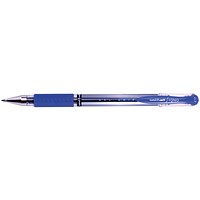 Uni-ball UM151S SigNo Gel Rollerball, Comfort Grip, Blue, Pack of 12