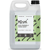 Miniml Hand Wash, Cucumber Aloe Vera, 5 Litres
