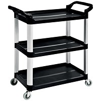 Barton 3 Shelf Utility Tray Trolley - Capacity 150kg