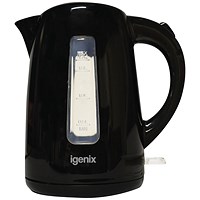 Igenix Black Jug Kettle, 3kw, 1.7 Litres