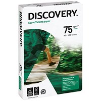 Discovery A3 Everyday Paper, White, 75gsm, Ream (500 Sheets)