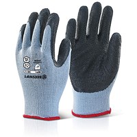 Beeswift Multi-Purpose Latex Palm Coated Gloves, Black, XL