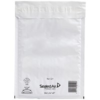 Mail Lite Tuff Bubble Lined Postal Bag Size D/1 180x260mm White (Pack of 100) 103015252