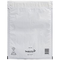 Mail Lite Tuff Bubble Lined Postal Bag Size G/4 240x330mm White (Pack of 50) 103015253