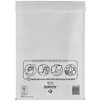 Mail Lite Bubble Lined Postal Bag, White, 220x330mm, Pack of 50