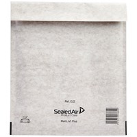 Mail Lite + Bubble Lined Postal Bag Size E/2 220x260mm Oyster White (Pack of 100) MLPE/2
