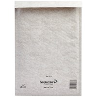 Mail Lite + Bubble Lined Postal Bag, Size F/3 220x330mm, White, Pack of 50