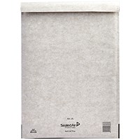 Mail Lite + Bubble Lined Postal Bag, Size J/6 300x440mm, White, Pack of 50