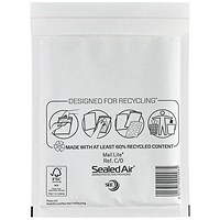 Mail Lite Bubble Postal Bag, C/0 150x210mm, White, Pack of 100 Mail Lite Bubble Postal Bag, C/0 150x210mm, White, Pack of 100