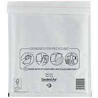 Mail Lite Bubble Postal Bag, E/2 220x260mm, White, Pack of 100