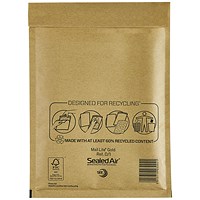 Mail Lite Bubble Postal Bag, Size D/1 180x260mm, Gold, Pack of 100 Mail Lite Bubble Postal Bag, Size D/1 180x260mm, Gold, Pack of 100