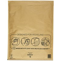 Mail Lite Bubble Postal Bag Gold K7-350x470 (Pack of 50) 101098099