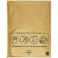 Mail Lite Bubble Lined Postal Bag, Gold, 350x470mm, Pack of 50