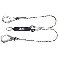 MSA Kernmantel Twin Leg Energy Absorbing Lanyard, 1.8m