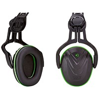 MSA V-Gard Helmet Attachment Ear Defenders, Black & Green MSA V-Gard Helmet Attachment Ear Defenders, Black & Green