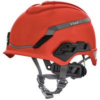 MSA V-Gard H1 Non Vented Helmet, Red