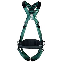 MSA V-Form Back/Chest/Hip D-Ring Qwik-Fit Harness, with Waist Belt, Standard