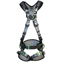 MSA V-Fit Back/Chest/Hip D-Ring Bayonet Harness with Waist Belt, Standard