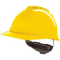 MSA V-Gard 500 Vented Safety Helmet, Yellow MSA V-Gard 500 Vented Safety Helmet, Yellow