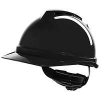 MSA V-Gard 500 Vented Safety Helmet, Black MSA V-Gard 500 Vented Safety Helmet, Black