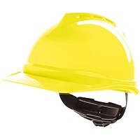 MSA V-Gard 500 Vented Safety Helmet, Hi Vis Yellow MSA V-Gard 500 Vented Safety Helmet, Hi Vis Yellow
