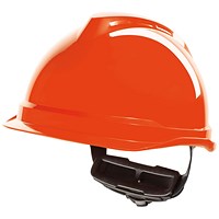 MSA V-Gard 520 Peakless Safety Helmet, Hi Vis Orange
