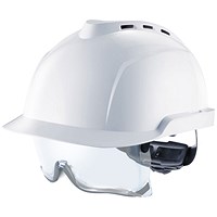 MSA V-Gard 930 Vented Helmet with Integrated Eye Protection, White