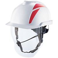 MSA V-Gard 950 Electrician Helmet Set, White & Red