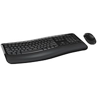 Microsoft Wireless Comfort 5050 Desktop Keyboard and Mouse Set Black