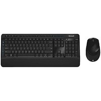 Microsoft Wireless 3050 Desktop Keyboard and Mouse Set Black