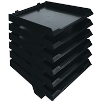 Avery Paperstack 6 Tier Self-stacking Letter Trays, Black